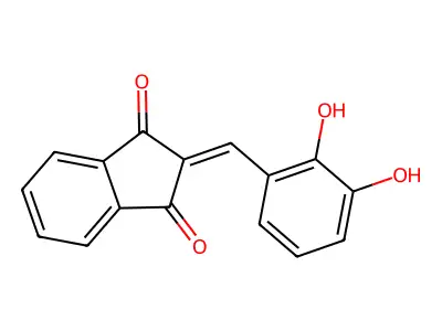 2-[(2,3-Dihydroxyphenyl)methylidene]indene-1,3-dione structure