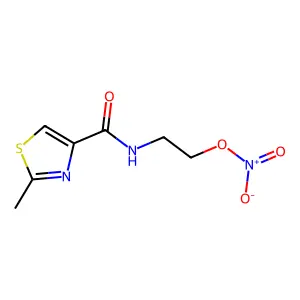 4-Thiazolecarboxamide, 2-methyl-N-[2-(nitrooxy)ethyl]- structure