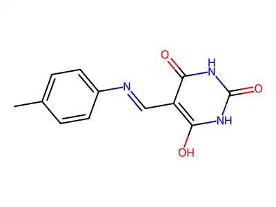 5-{[(4-Methylphenyl)amino]methylidene}-1,3-diazinane-2,4,6-trione structure