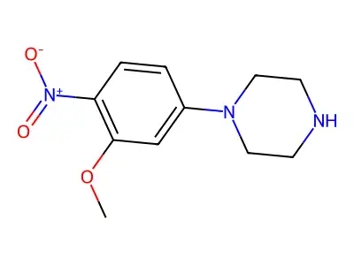 1-(3-Methoxy-4-nitrophenyl)piperazine structure