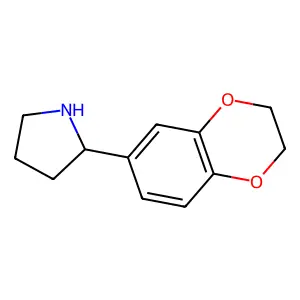 (2R)-2-(2,3-dihydro-1,4-benzodioxin-6-yl)pyrrolidine structure