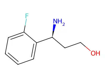 (3S)-3-amino-3-(2-fluorophenyl)propan-1-ol structure