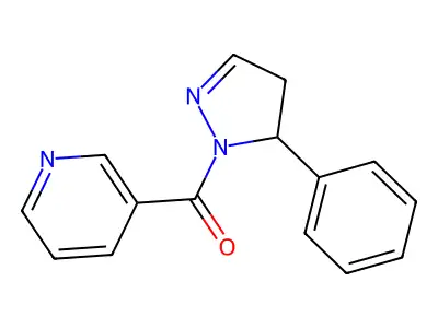 (5-Phenyl-4,5-dihydro-1H-pyrazol-1-yl)(pyridin-3-yl)methanone structure