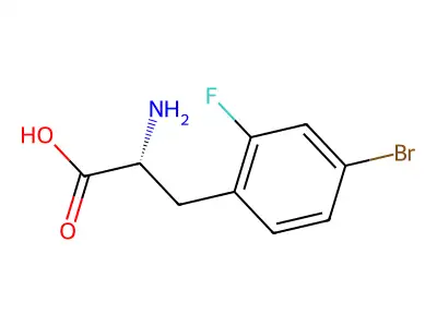 2-Amino-3-(4-bromo-2-fluorophenyl)propanoic acid structure