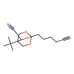 1-tert-Butyl-4-hex-5-ynyl-3,5,8-trioxabicyclo(2.2.2)octane-7-carbonitrile structure