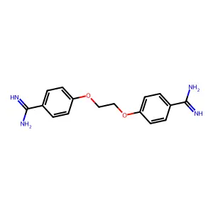 4,4'-(1,2-Ethanediylbis(oxy))bis-benzenecarboximidamide structure