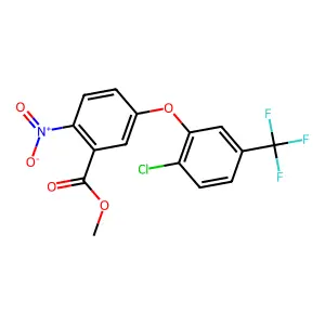 Methyl 5-(2-chloro-5-(trifluoromethyl)phenoxy)-2-nitrobenzoate structure