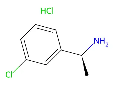 (S)-1-(3-chlorophenyl)ethanamine structure