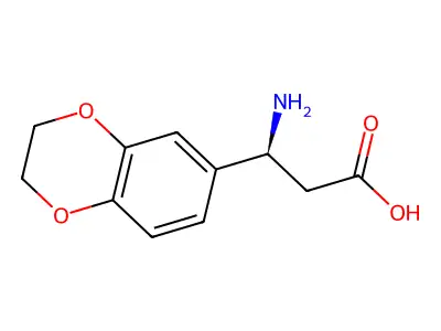 3-Amino-3-(2,3-dihydro-1,4-benzodioxin-6-yl)propanoic acid structure