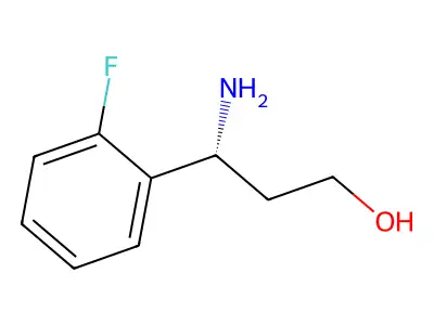 (3R)-3-amino-3-(2-fluorophenyl)propan-1-ol structure