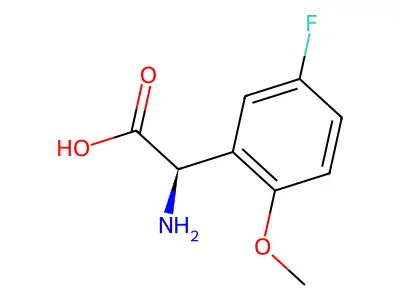 (R)-2-Amino-2-(5-fluoro-2-methoxyphenyl)acetic acid structure
