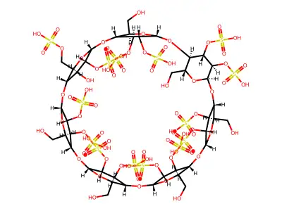 beta-Cyclodextrin tetradecasulfate structure