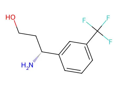 (3R)-3-amino-3-[3-(trifluoromethyl)phenyl]propan-1-ol structure