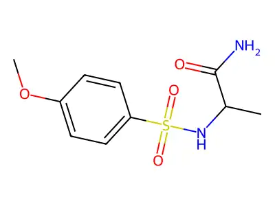 2-(4-Methoxybenzenesulfonamido)propanamide structure