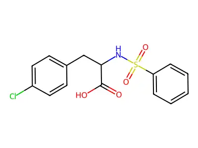 3-(4-Chlorophenyl)-2-[(phenylsulfonyl)amino]propanoic acid structure