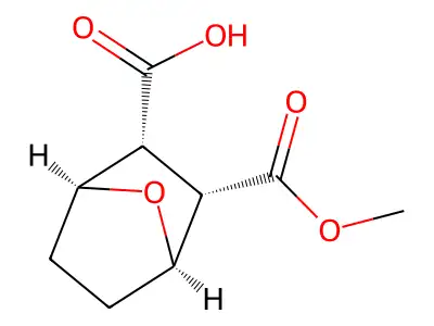 7-Oxabicyclo(2.2.1)heptane-2,3-dicarboxylic acid, monomethyl ester structure