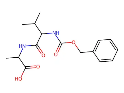 2-[[3-Methyl-2-(phenylmethoxycarbonylamino)butanoyl]amino]propanoic acid structure