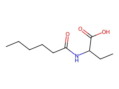 2-(Hexanoylamino)butanoic acid structure