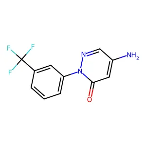 3(2H)-Pyridazinone, 5-amino-2-(3-(trifluoromethyl)phenyl)- structure
