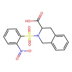 (3S)-2-(2-Nitrobenzenesulfonyl)-1,2,3,4-tetrahydroisoquinoline-3-carboxylic acid structure