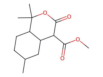 methyl 1,1,6-trimethyl-3-oxooctahydro-1H-isochromene-4-carboxylate structure