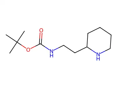tert-Butyl (2-(piperidin-2-yl)ethyl)carbamate structure