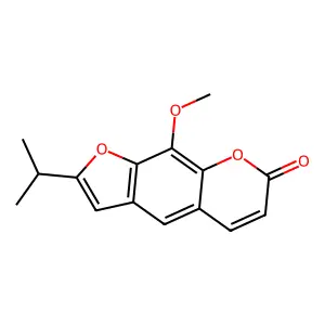 Furo(3,2-g)chromen-7-one, 9-methoxy-2-propan-2-yl- structure