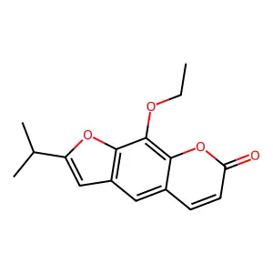 Furo(3,2-g)chromen-7-one, 9-ethoxy-2-propan-2-yl- structure