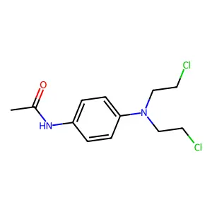 Acetamide, N-(4-(bis(2-chloroethyl)amino)phenyl)- structure
