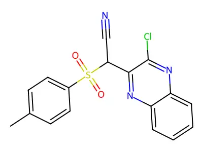 (3-Chloro-quinoxalin-2-yl)-(toluene-4-sulfonyl)-acetonitrile structure