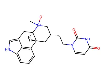 (8-beta)-1-(2-(6-Methylergolin-8-yl)ethyl)-2,4(1H,3H)-pyrimidinedione N(sup 6)-oxide structure