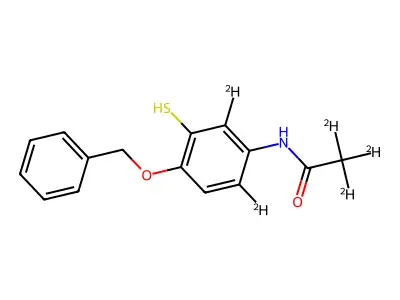 2-Benzyloxy-5-acetaminobenzenethiol structure