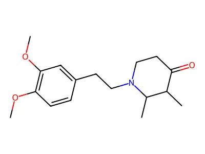 1-[2-(3,4-Dimethoxyphenyl)ethyl]-2,3-dimethylpiperidin-4-one structure