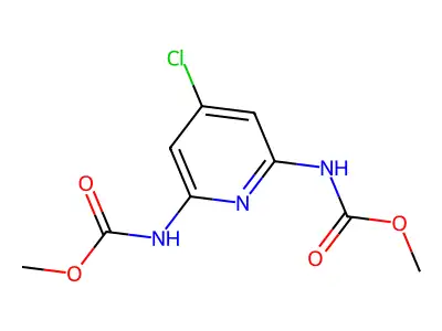 methyl N-[4-chloro-6-(methoxycarbonylamino)pyridin-2-yl]carbamate structure