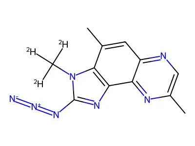 2-Azido-3,4,8-trimethyl-3H-imidazo[4,5-f]quinoxaline structure