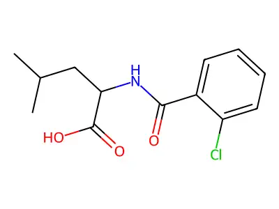2-[(2-Chlorobenzoyl)amino]-4-methylpentanoic acid structure
