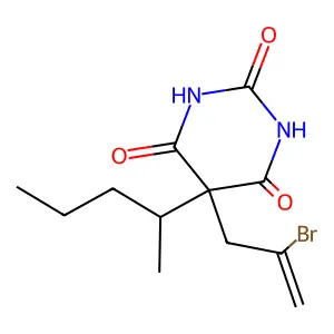 5-(2-Bromo-2-propen-1-yl)-5-(1-methylbutyl)-2,4,6(1H,3H,5H)-pyrimidinetrione structure
