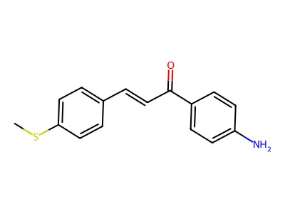 (2E)-1-(4-aminophenyl)-3-[4-(methylsulfanyl)phenyl]prop-2-en-1-one structure