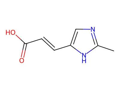 (E)-3-(2-methyl-1H-imidazol-4-yl)acrylic acid structure