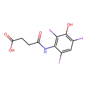 3'-Hydroxy-2',4',6'-triiodosuccinanilic acid structure