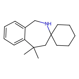 5,5-Dimethyl-1,2,4,5-tetrahydrospiro[2-benzazepine-3,1'-cyclohexane] structure