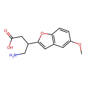 4-Amino-3-(5-methoxybenzo(b)furan-2-yl)butanoic acid structure