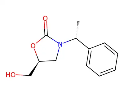 (5S)-5-(Hydroxymethyl)-3-[(1R)-1-phenylethyl]-2-oxazolidinone structure