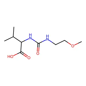 N-[[(2-Methoxyethyl)amino]carbonyl]-L-valine structure