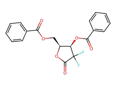 (3-(Benzoyloxy)-4,4-difluoro-5-oxotetrahydrofuran-2-yl)methyl benzoate structure