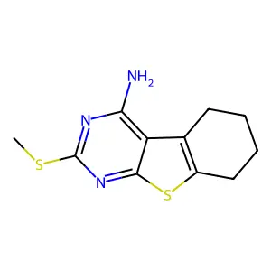 2-(Methylsulfanyl)-5,6,7,8-tetrahydro[1]benzothieno[2,3-d]pyrimidin-4-ylamine structure