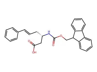 (S,E)-3-((((9H-Fluoren-9-yl)methoxy)carbonyl)amino)-6-phenylhex-5-enoic acid structure