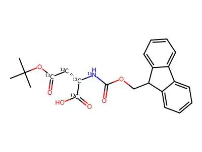 4-tert-butyl hydrogen N-((9H-fluoren-9-ylmethoxy)carbonyl)-L-aspartate structure