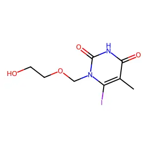 1-((2-Hydroxyethoxy)methyl)-6-iodo-thymine structure