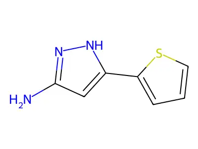 3-(thiophen-2-yl)-1H-pyrazol-5-amine structure